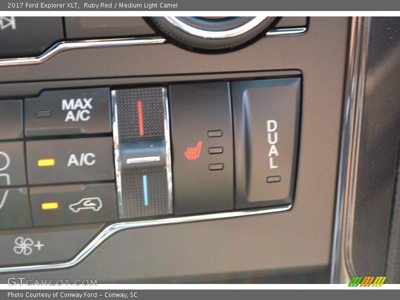 Ruby Red / Medium Light Camel 2017 Ford Explorer XLT