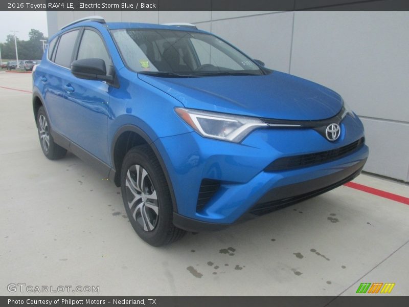 Electric Storm Blue / Black 2016 Toyota RAV4 LE