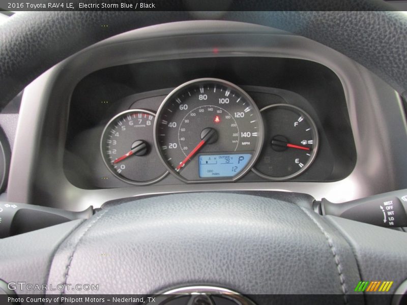 Electric Storm Blue / Black 2016 Toyota RAV4 LE