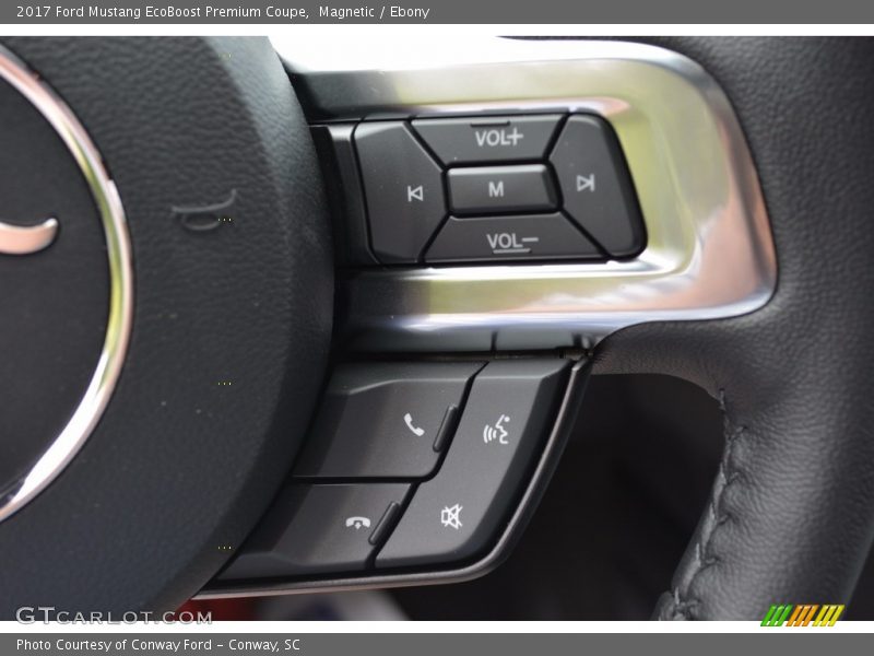 Magnetic / Ebony 2017 Ford Mustang EcoBoost Premium Coupe