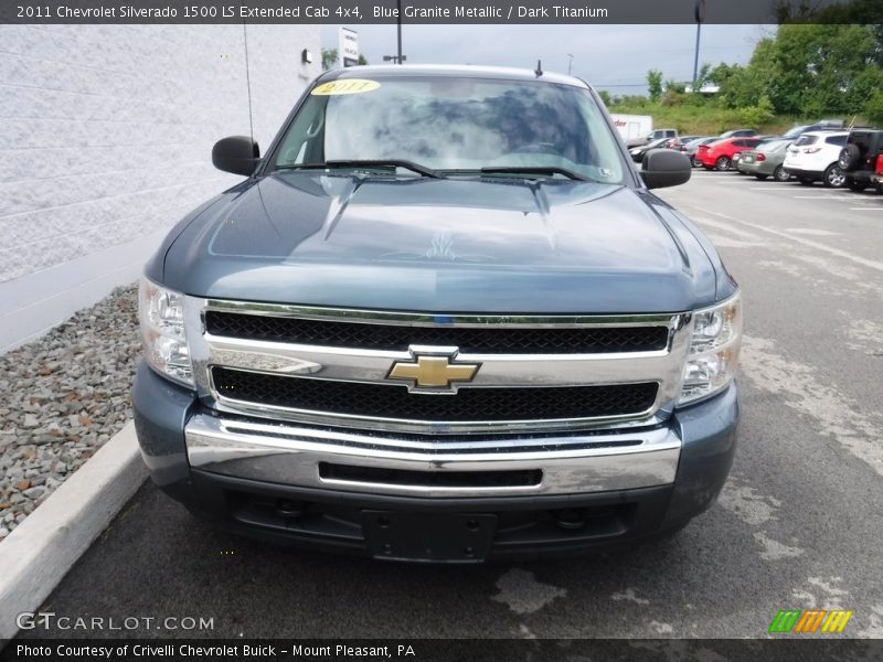 Blue Granite Metallic / Dark Titanium 2011 Chevrolet Silverado 1500 LS Extended Cab 4x4