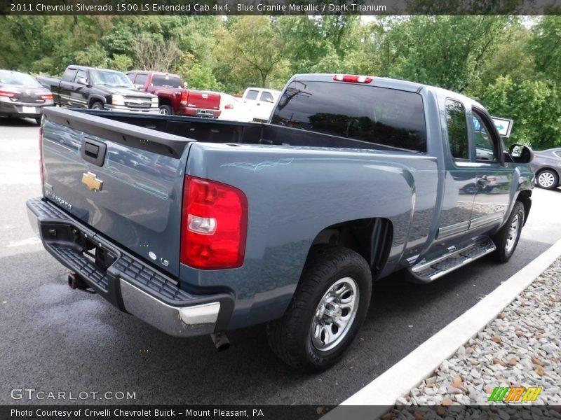 Blue Granite Metallic / Dark Titanium 2011 Chevrolet Silverado 1500 LS Extended Cab 4x4