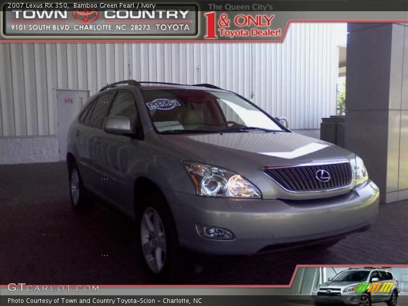 Bamboo Green Pearl / Ivory 2007 Lexus RX 350