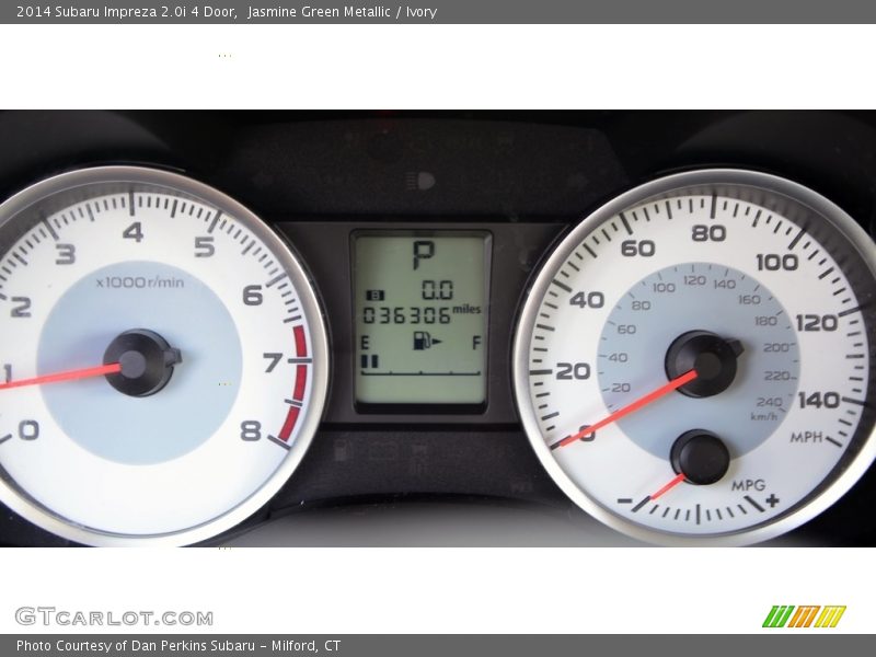Jasmine Green Metallic / Ivory 2014 Subaru Impreza 2.0i 4 Door