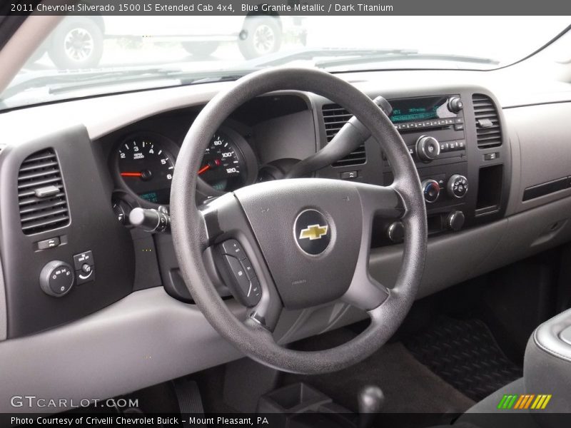 Blue Granite Metallic / Dark Titanium 2011 Chevrolet Silverado 1500 LS Extended Cab 4x4