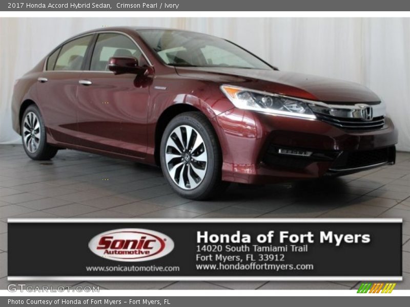 Crimson Pearl / Ivory 2017 Honda Accord Hybrid Sedan