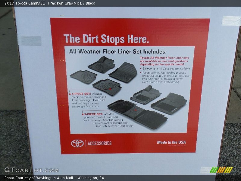 Predawn Gray Mica / Black 2017 Toyota Camry SE