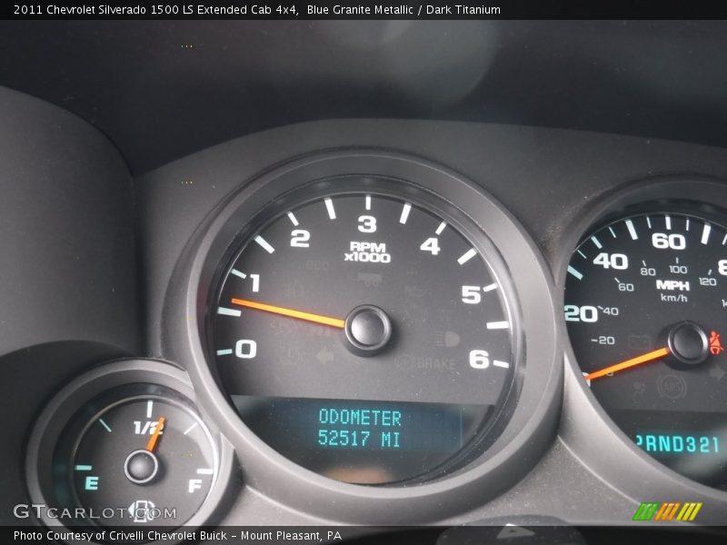 Blue Granite Metallic / Dark Titanium 2011 Chevrolet Silverado 1500 LS Extended Cab 4x4