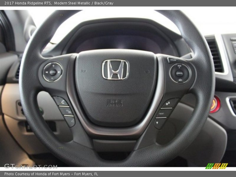 Modern Steel Metallic / Black/Gray 2017 Honda Ridgeline RTS
