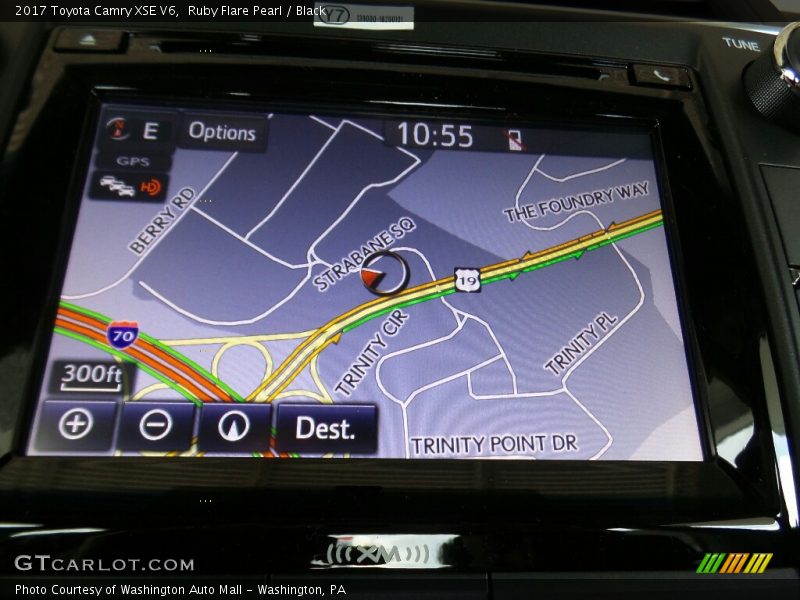Navigation of 2017 Camry XSE V6