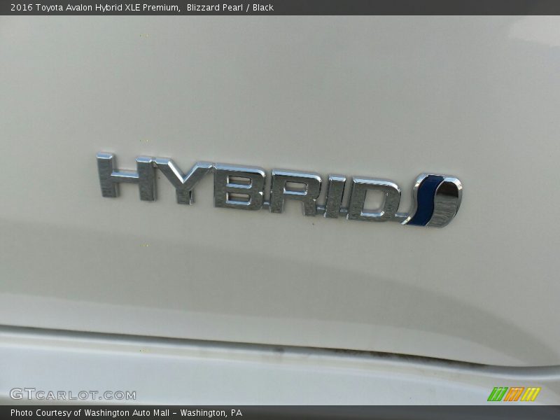 Blizzard Pearl / Black 2016 Toyota Avalon Hybrid XLE Premium