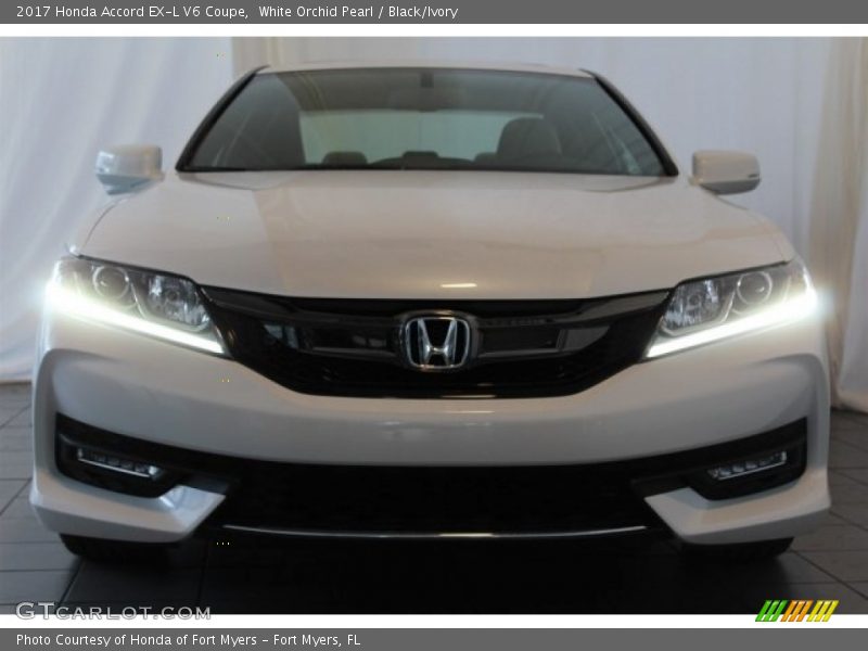 White Orchid Pearl / Black/Ivory 2017 Honda Accord EX-L V6 Coupe