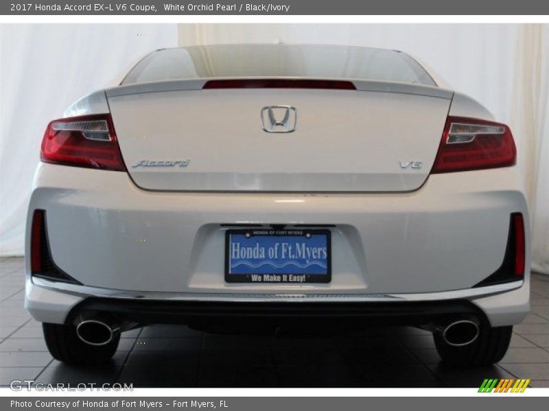 White Orchid Pearl / Black/Ivory 2017 Honda Accord EX-L V6 Coupe
