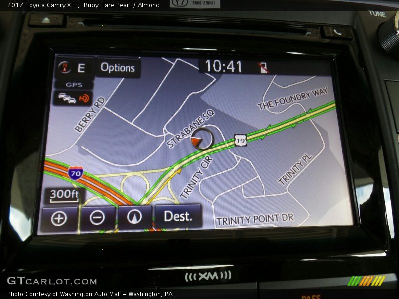 Navigation of 2017 Camry XLE