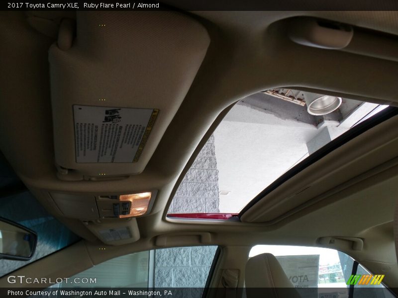 Sunroof of 2017 Camry XLE