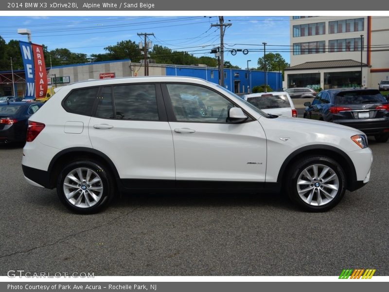Alpine White / Sand Beige 2014 BMW X3 xDrive28i