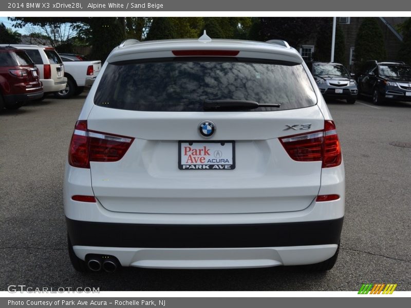 Alpine White / Sand Beige 2014 BMW X3 xDrive28i