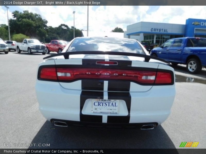 Bright White / Black/Light Frost Beige 2014 Dodge Charger SXT