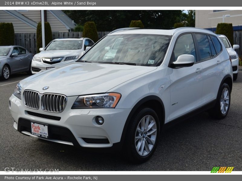 Alpine White / Sand Beige 2014 BMW X3 xDrive28i
