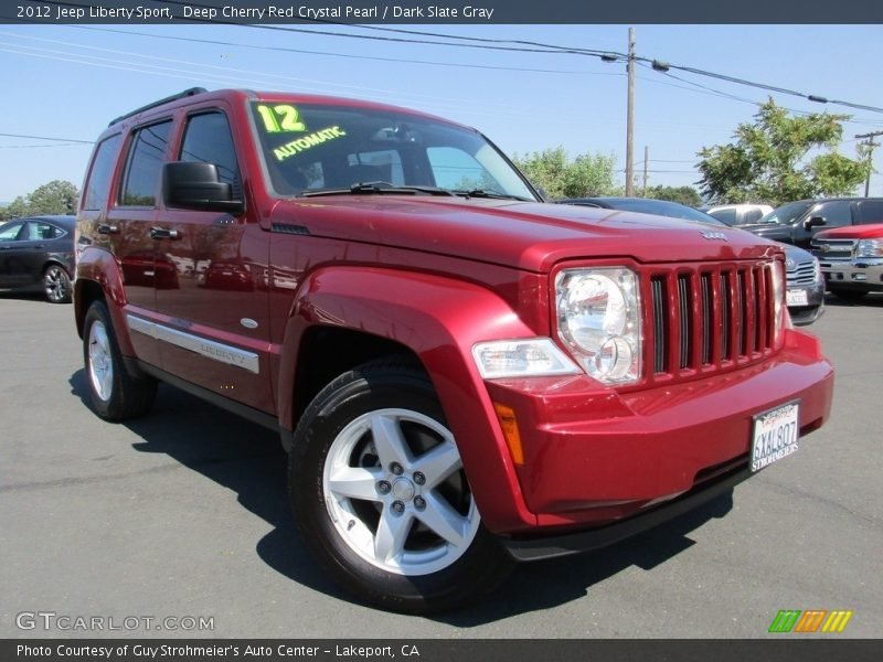 Deep Cherry Red Crystal Pearl / Dark Slate Gray 2012 Jeep Liberty Sport