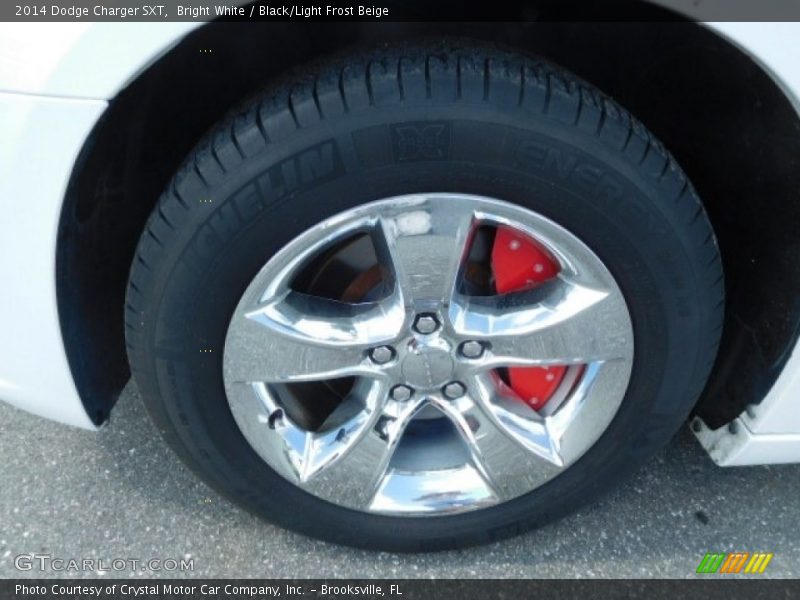 Bright White / Black/Light Frost Beige 2014 Dodge Charger SXT