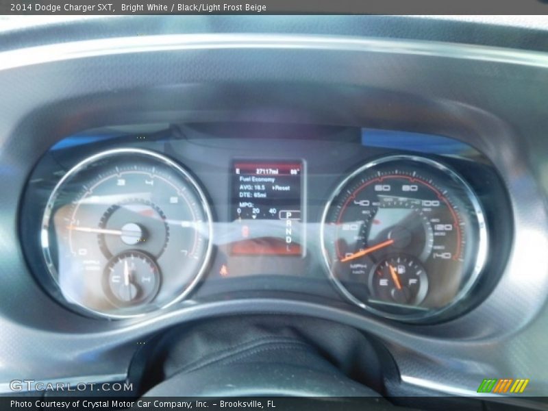 Bright White / Black/Light Frost Beige 2014 Dodge Charger SXT