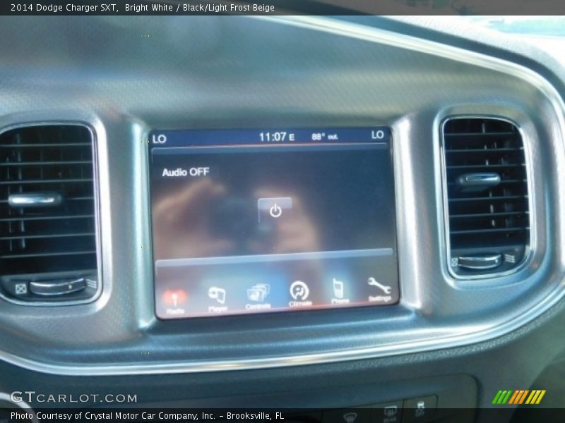 Bright White / Black/Light Frost Beige 2014 Dodge Charger SXT