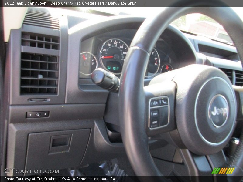 Deep Cherry Red Crystal Pearl / Dark Slate Gray 2012 Jeep Liberty Sport