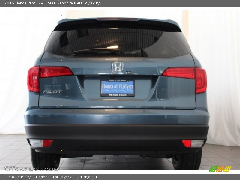 Steel Sapphire Metallic / Gray 2016 Honda Pilot EX-L