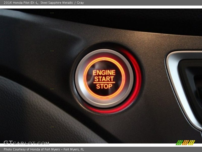 Steel Sapphire Metallic / Gray 2016 Honda Pilot EX-L