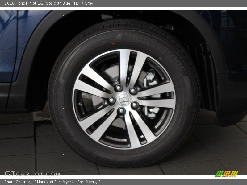 Obsidian Blue Pearl / Gray 2016 Honda Pilot EX