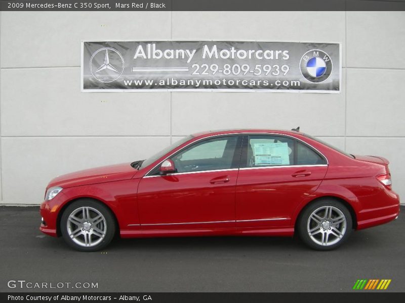 Mars Red / Black 2009 Mercedes-Benz C 350 Sport