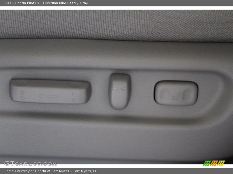 Obsidian Blue Pearl / Gray 2016 Honda Pilot EX