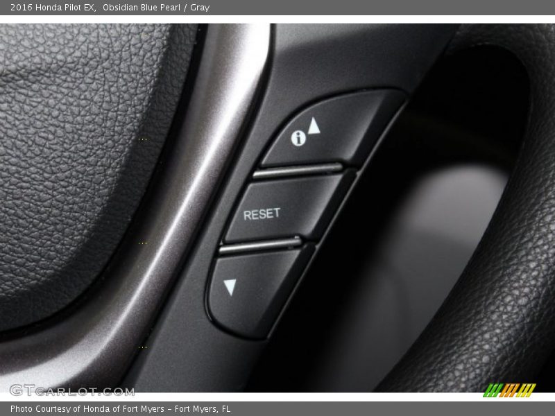 Obsidian Blue Pearl / Gray 2016 Honda Pilot EX