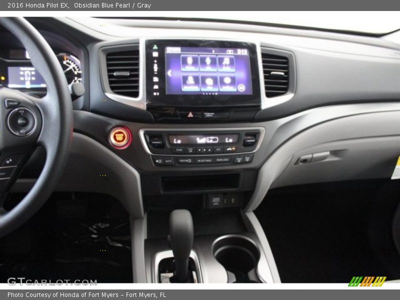 Obsidian Blue Pearl / Gray 2016 Honda Pilot EX