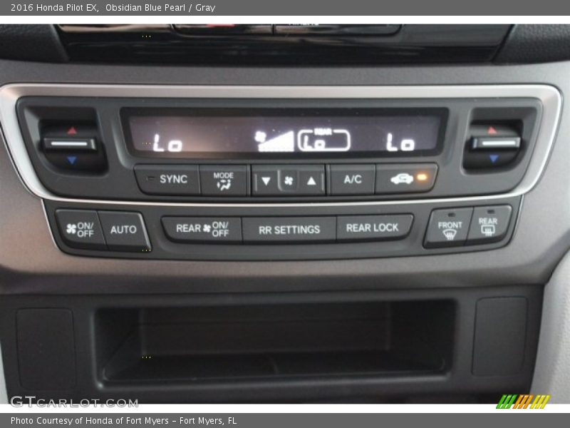 Obsidian Blue Pearl / Gray 2016 Honda Pilot EX