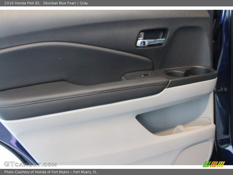 Obsidian Blue Pearl / Gray 2016 Honda Pilot EX