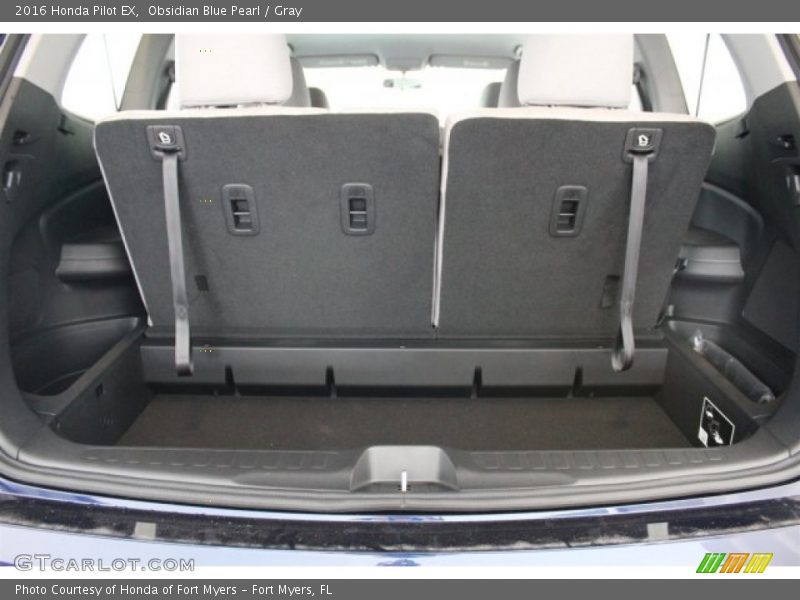 Obsidian Blue Pearl / Gray 2016 Honda Pilot EX