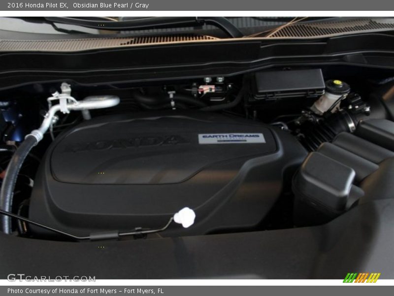 Obsidian Blue Pearl / Gray 2016 Honda Pilot EX
