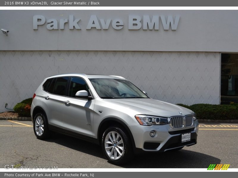 Glacier Silver Metallic / Black 2016 BMW X3 xDrive28i