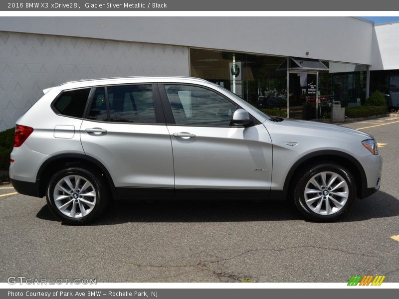 Glacier Silver Metallic / Black 2016 BMW X3 xDrive28i