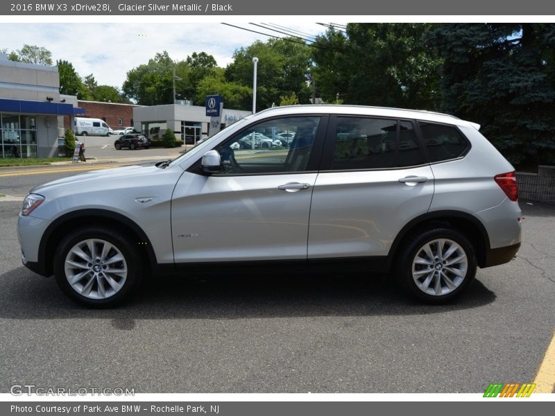Glacier Silver Metallic / Black 2016 BMW X3 xDrive28i