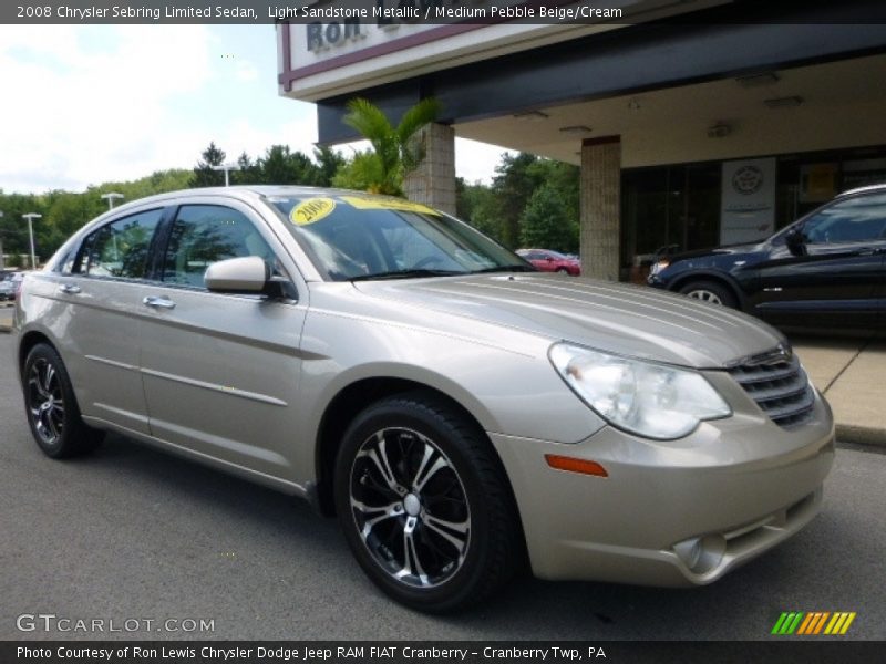 Light Sandstone Metallic / Medium Pebble Beige/Cream 2008 Chrysler Sebring Limited Sedan