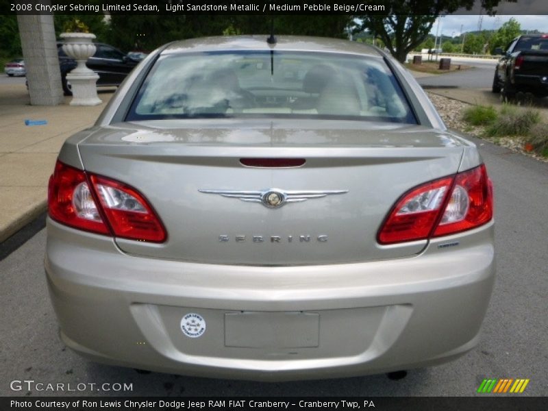 Light Sandstone Metallic / Medium Pebble Beige/Cream 2008 Chrysler Sebring Limited Sedan