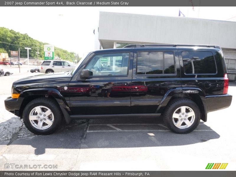Black Clearcoat / Medium Slate Gray 2007 Jeep Commander Sport 4x4