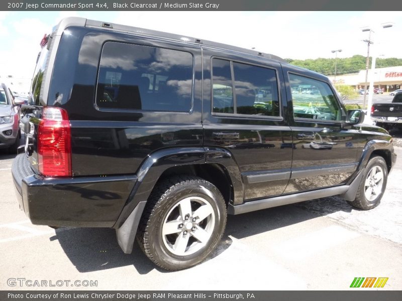 Black Clearcoat / Medium Slate Gray 2007 Jeep Commander Sport 4x4