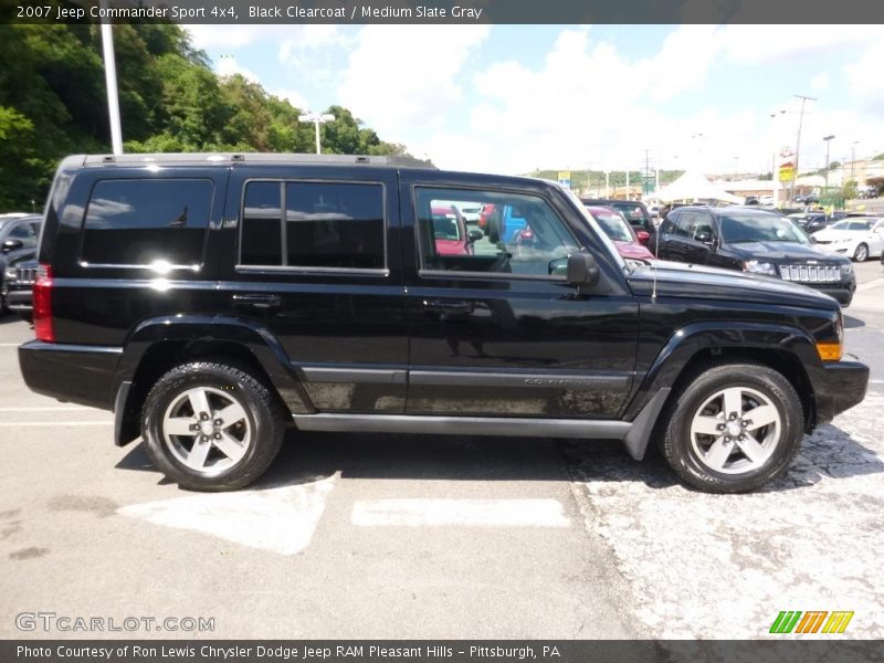 Black Clearcoat / Medium Slate Gray 2007 Jeep Commander Sport 4x4
