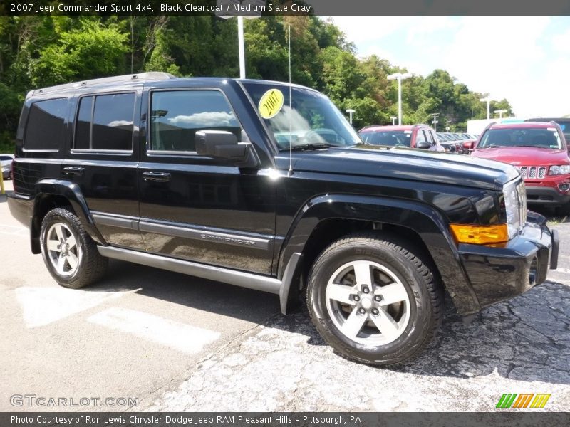 Black Clearcoat / Medium Slate Gray 2007 Jeep Commander Sport 4x4