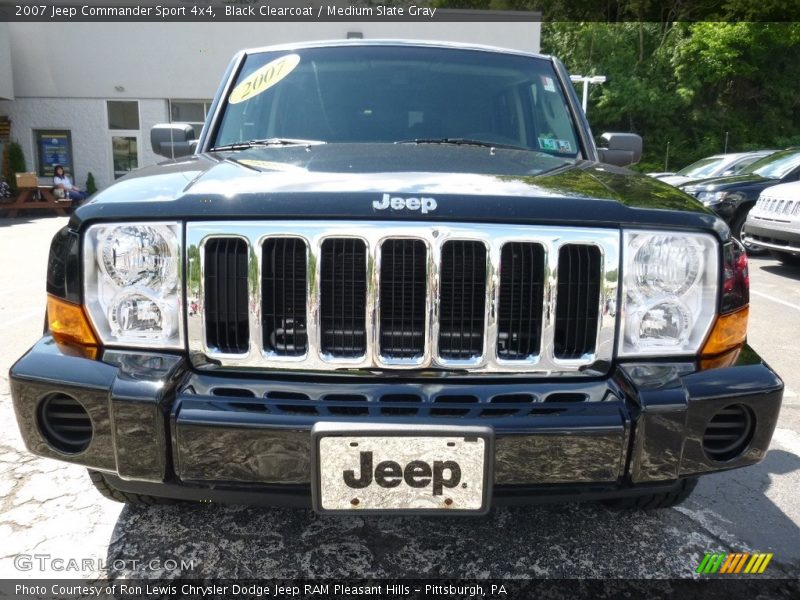 Black Clearcoat / Medium Slate Gray 2007 Jeep Commander Sport 4x4
