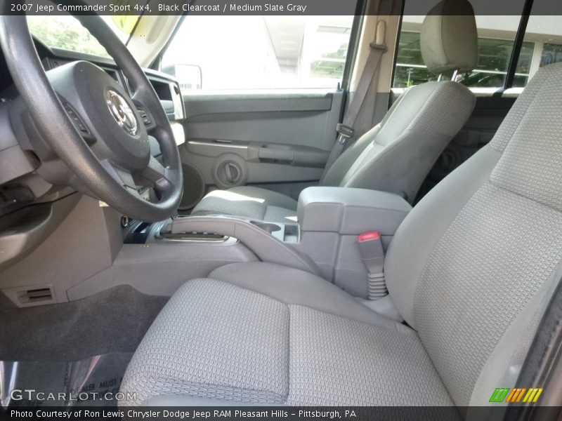 Black Clearcoat / Medium Slate Gray 2007 Jeep Commander Sport 4x4